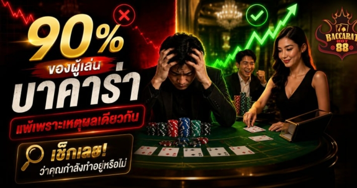 90% ของผู้เล่นบาคาร่าแพ้เพราะเหตุผลเดียวกัน- เช็กเลยว่าคุณกำลังทำอยู่หรือไม่