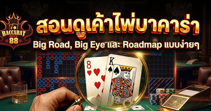 สอนดูเค้าไพ่บาคาร่า: Big Road, Big Eye และ Roadmap แบบง่ายๆ